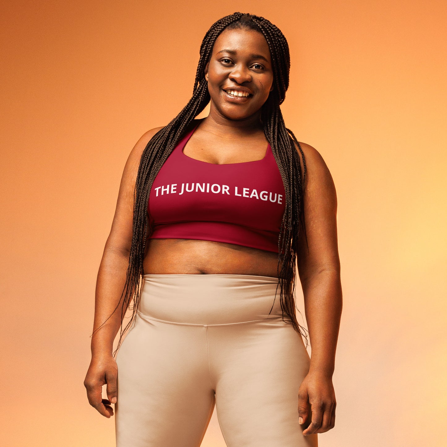 Longline Sports Bra - Red