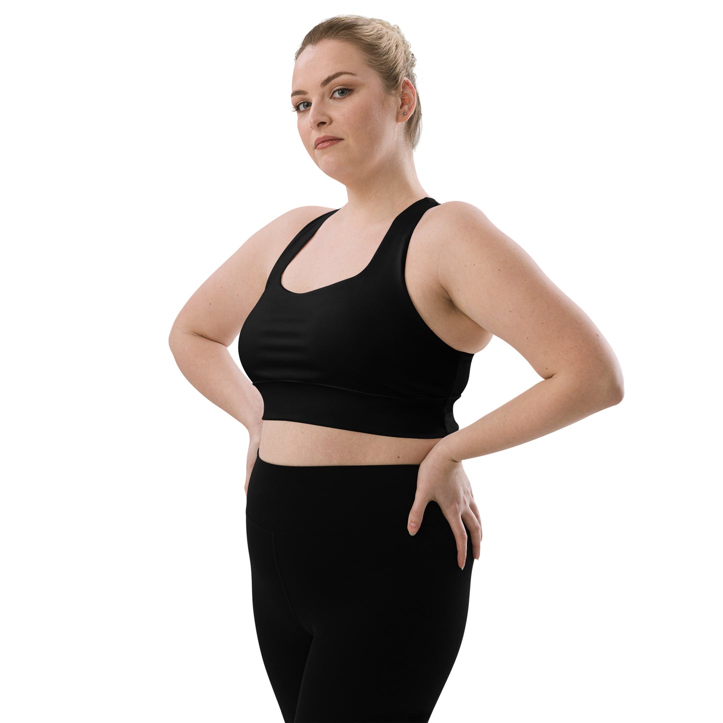 Longline Sports Bra - Black