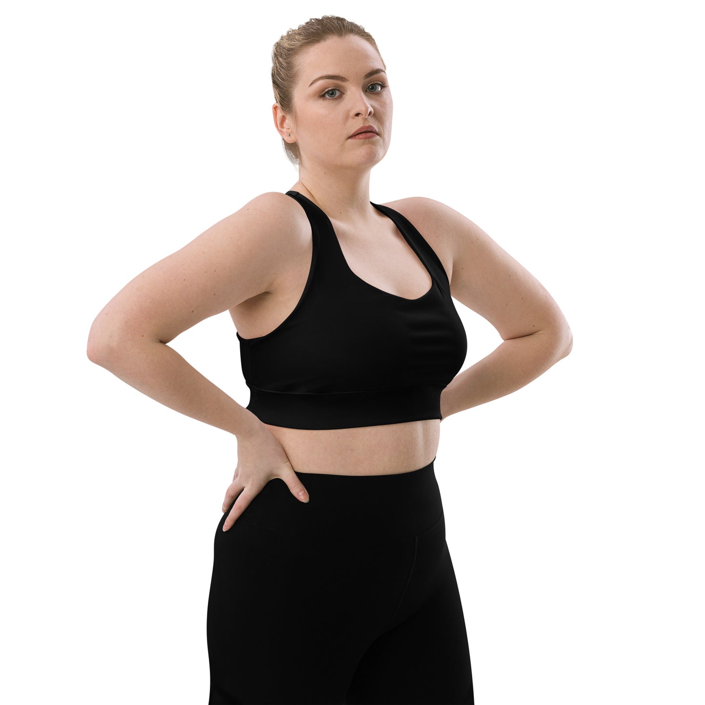 Longline Sports Bra - Black