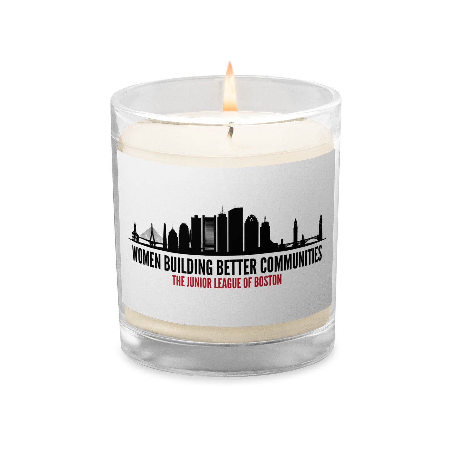 Glass jar soy wax candle