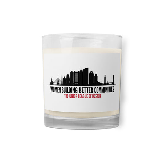 Glass jar soy wax candle